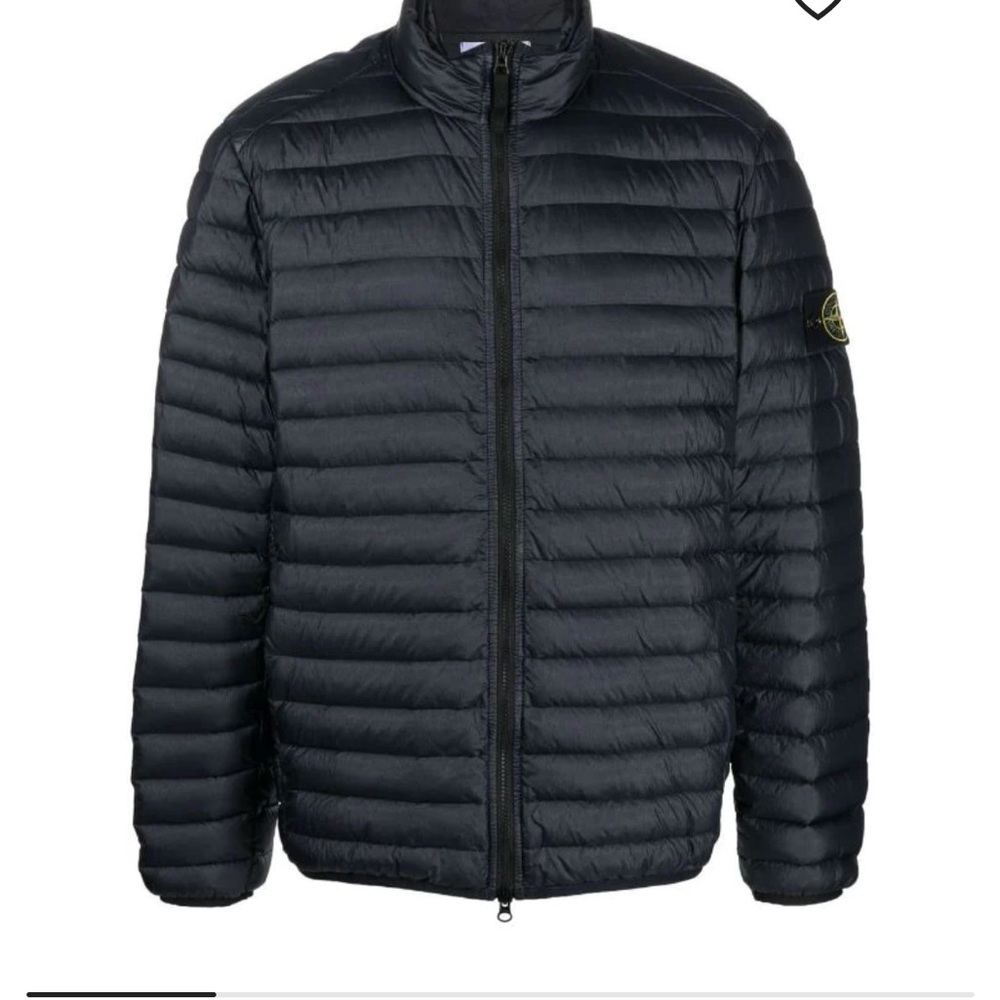 Black Stone Island Puffer Jacket Large